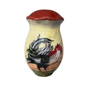 Certified International Le Rooster Salt Shaker 2 Hole Susan Winget Discontinued